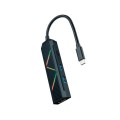 Hub Adaptador Type-C 4 en 1 Nanocable / Conversor USB-C a 2xUSB-A / Type-C PD 100W / HDMI 4K / Iluminacion Led / 10.16.0401