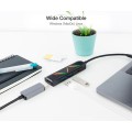 Hub Adaptador Type-C 4 en 1 Nanocable / Conversor USB-C a 2xUSB-A / Type-C PD 100W / HDMI 4K / Iluminacion Led / 10.16.0401